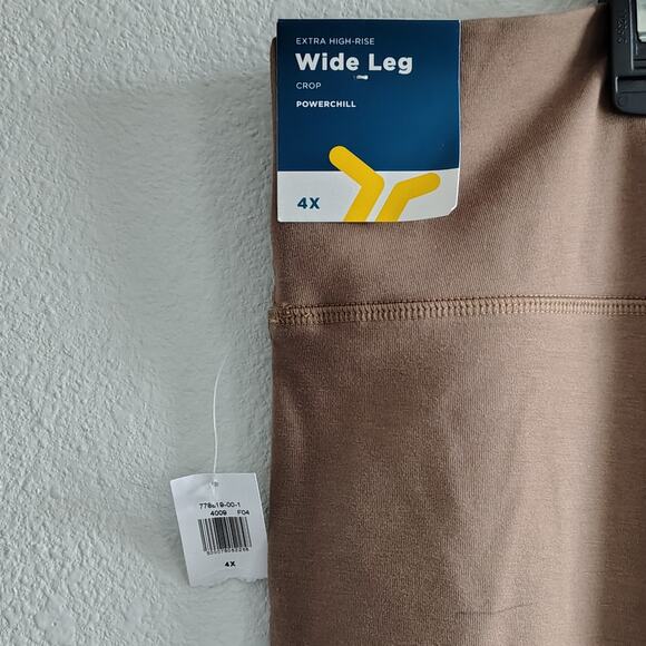 Old Navy Plus Size 4x Brown PowerChill Extra High Rise Wide Leg Crop Legging NEW - Picture 8 of 8